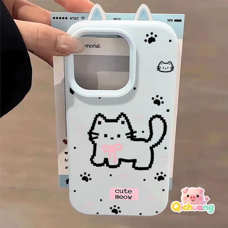 Huawei Nova 12 - غطاء هاتف لطيف بتصميم أذن قطة